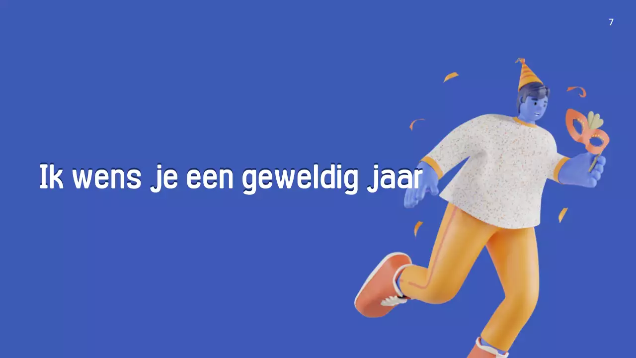 blauw modern nieuwjaarspresentatie