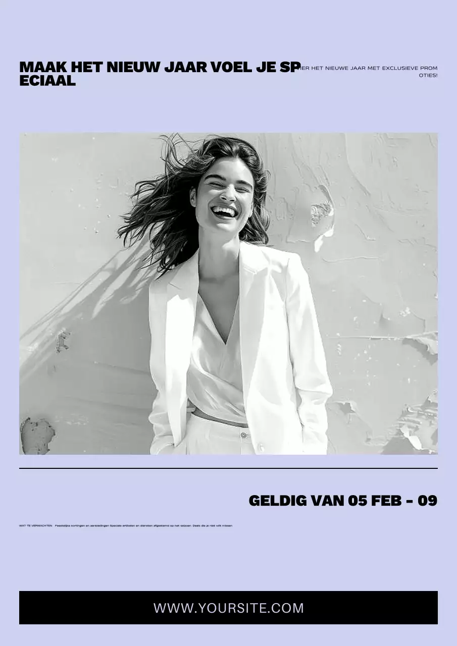 gele moderne nieuwjaarspromotie