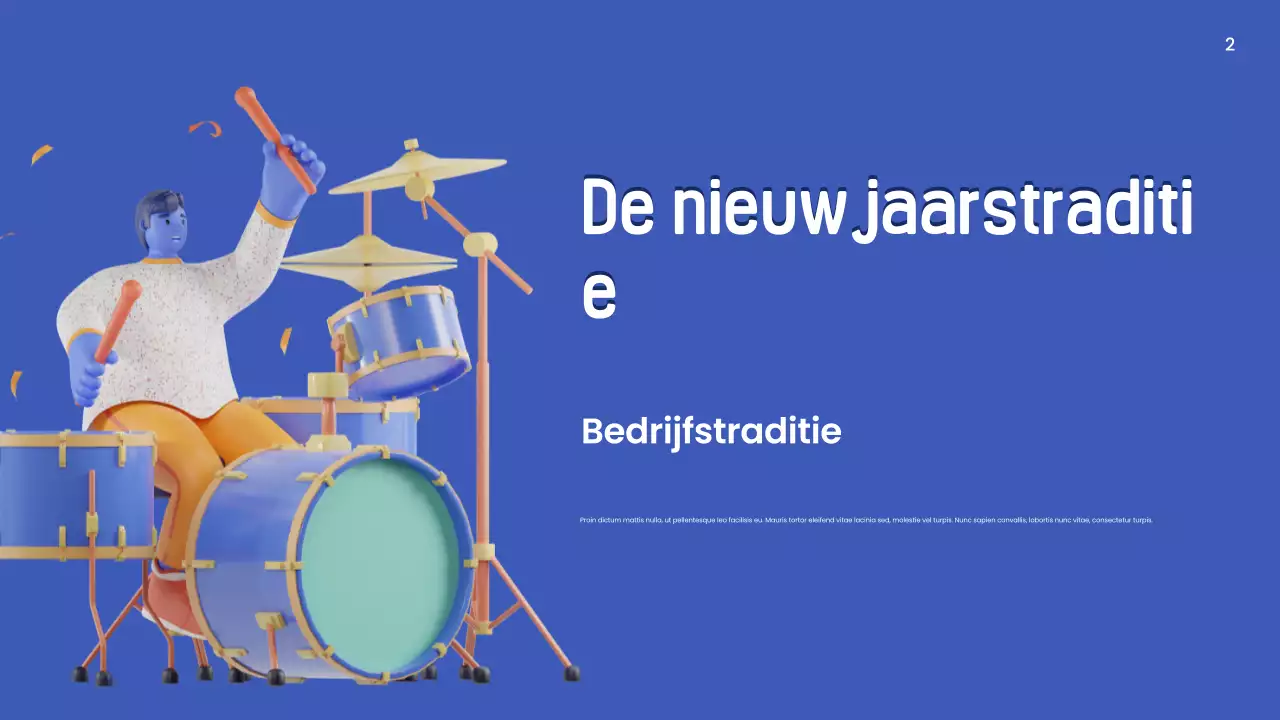 blauw modern nieuwjaarspresentatie