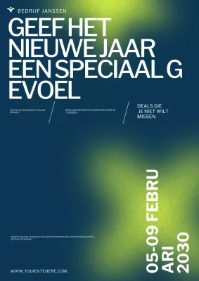 groene modern nieuwjaarspromotie