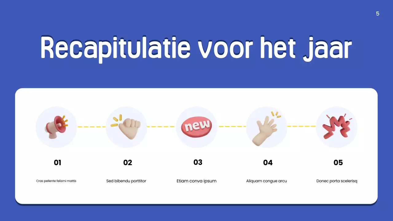 blauw modern nieuwjaarspresentatie