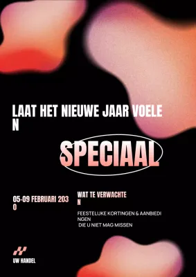 zwarte abstracte nieuwjaarspromotie