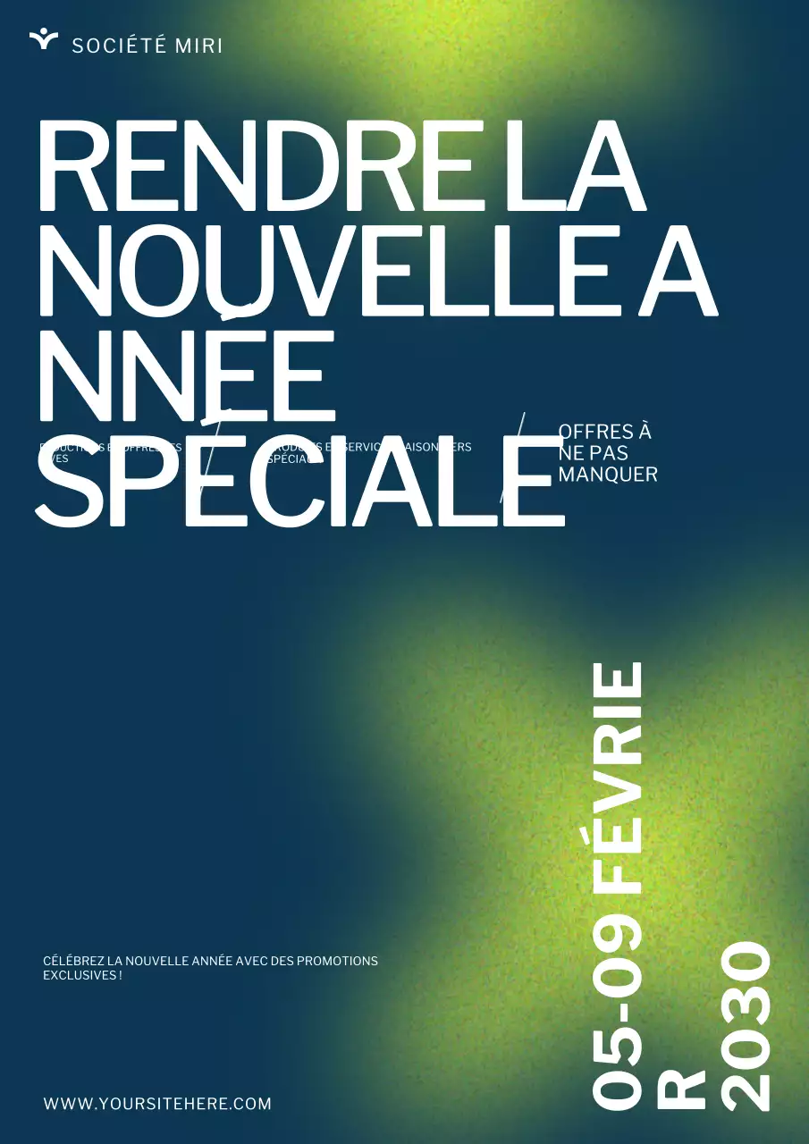 promotion verte moderne pour le nouvel an
