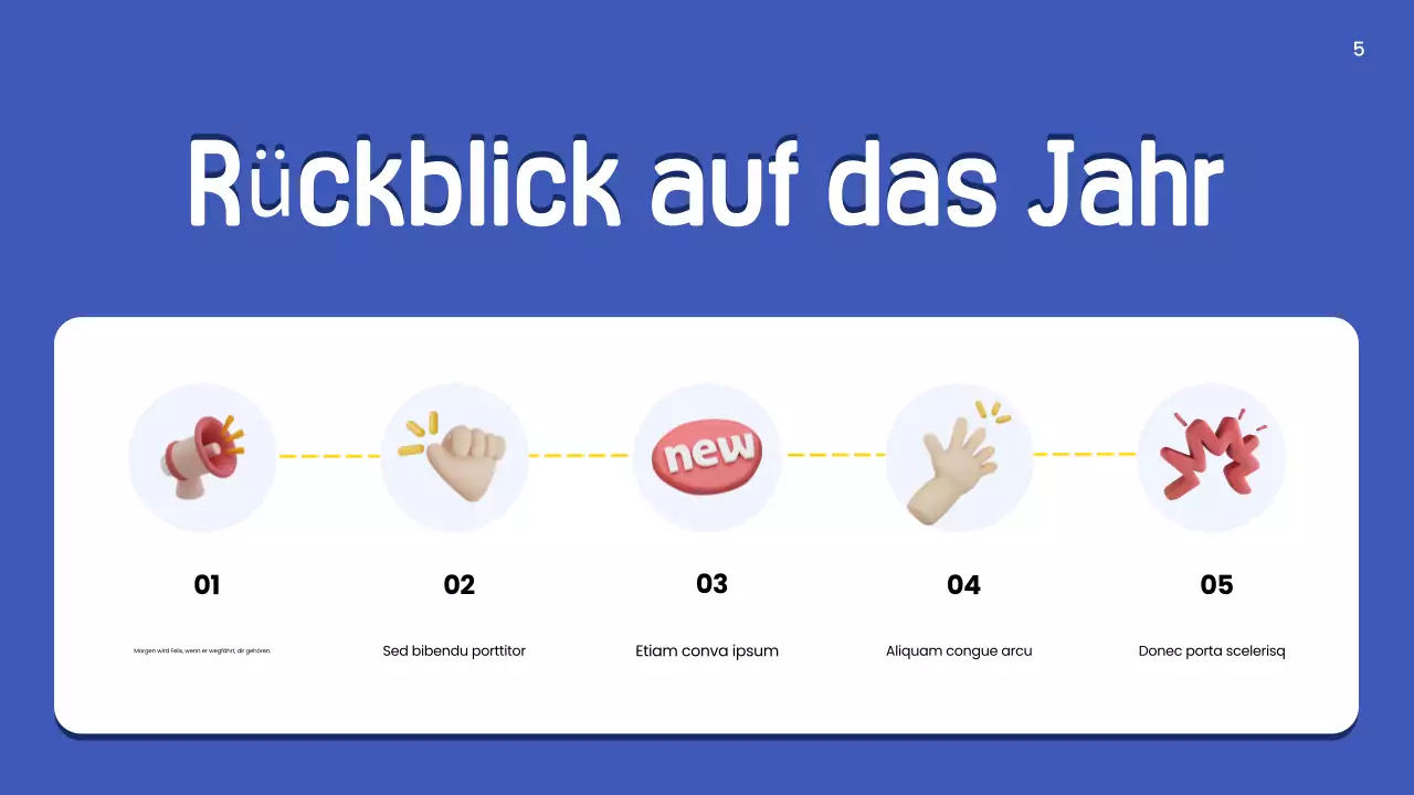 blaue moderne Neujahrsvorstellung