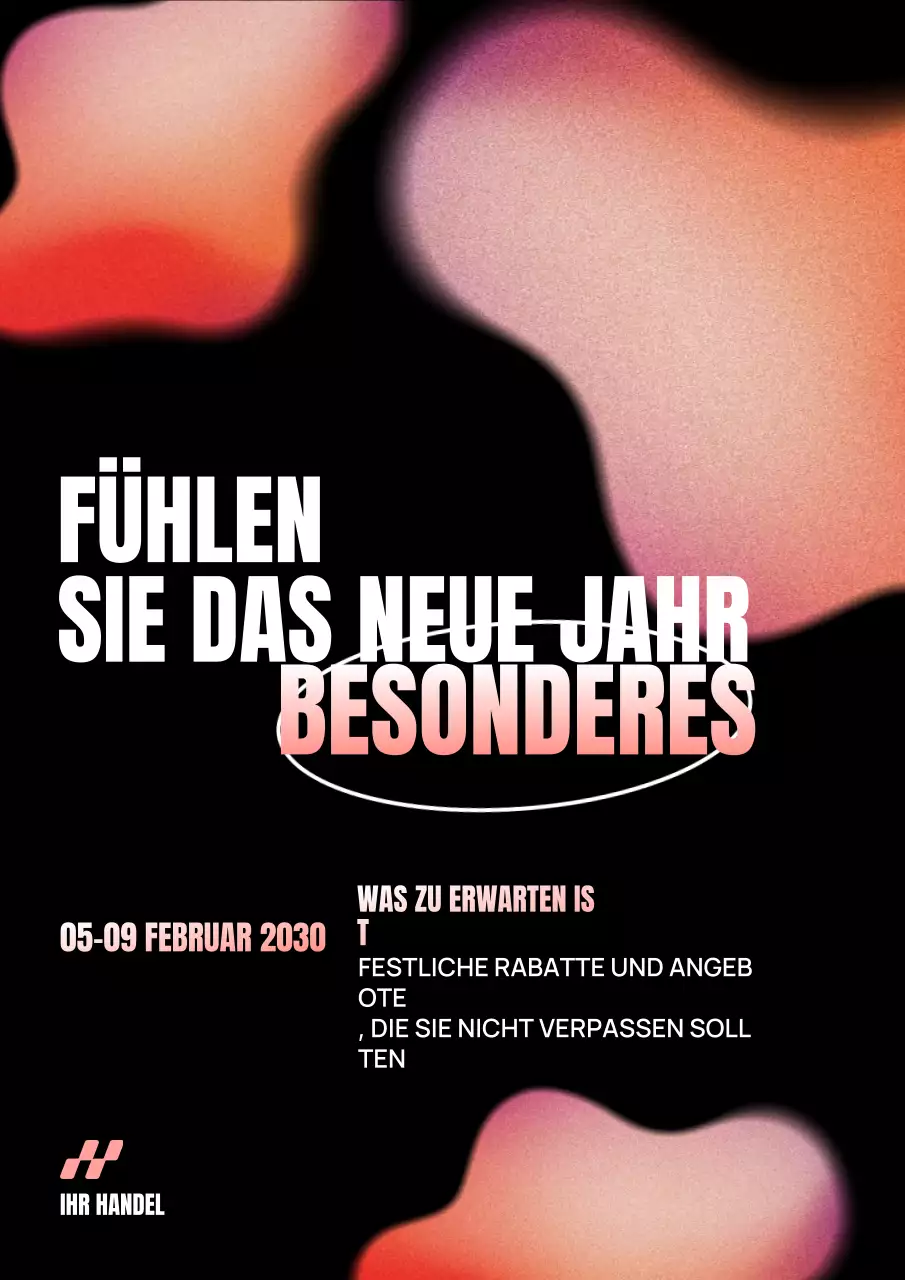 schwarzes abstraktes Neujahrsangebot