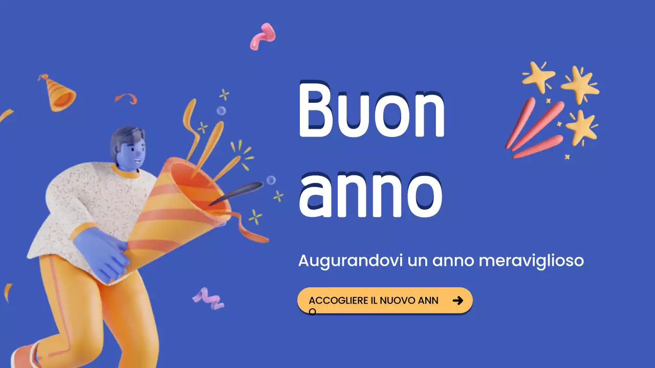 presentazione del capodanno blu moderno