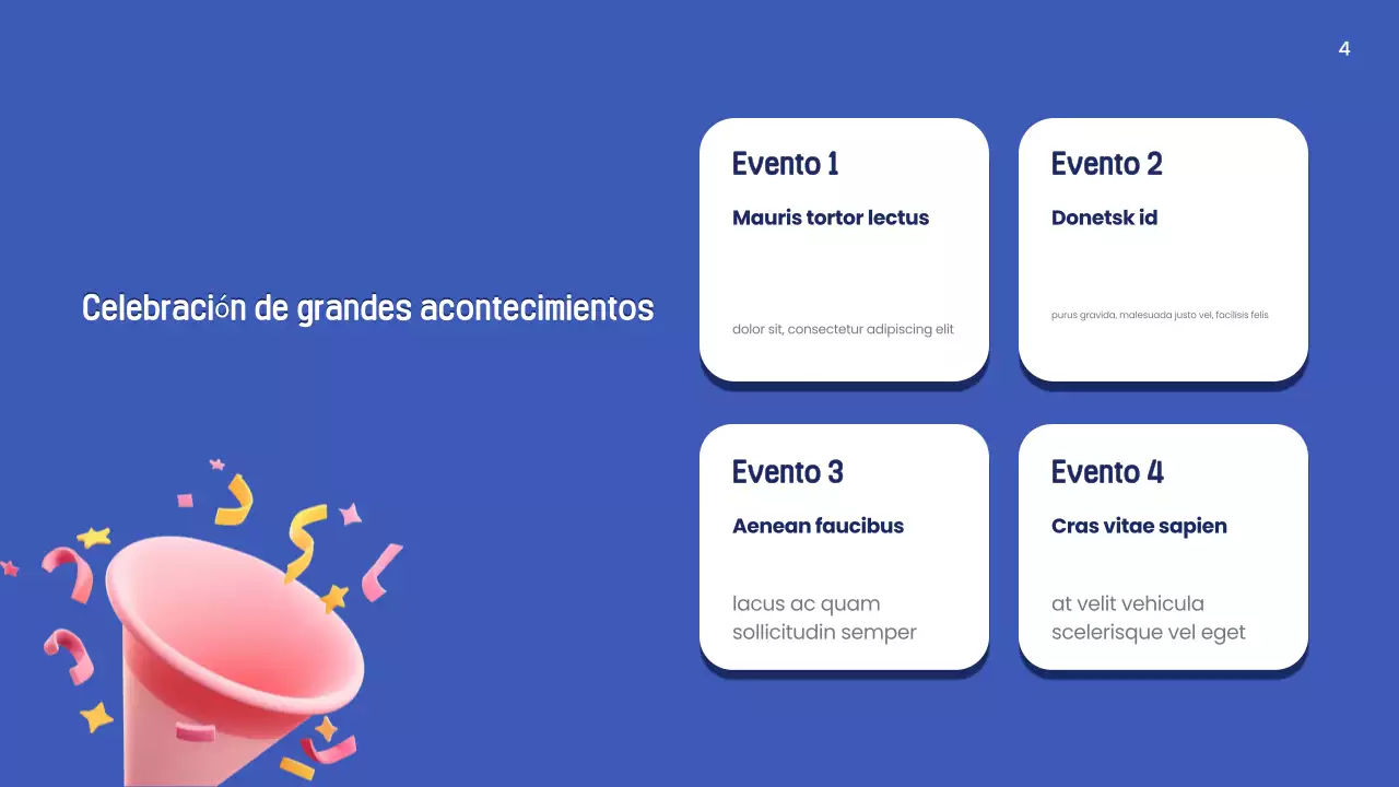 presentación del año nuevo azul moderno