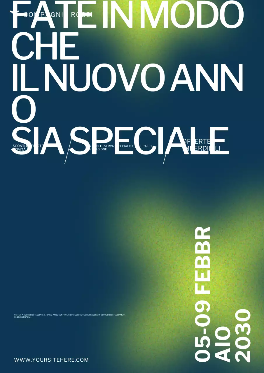 promozione verde moderna per il nuovo anno