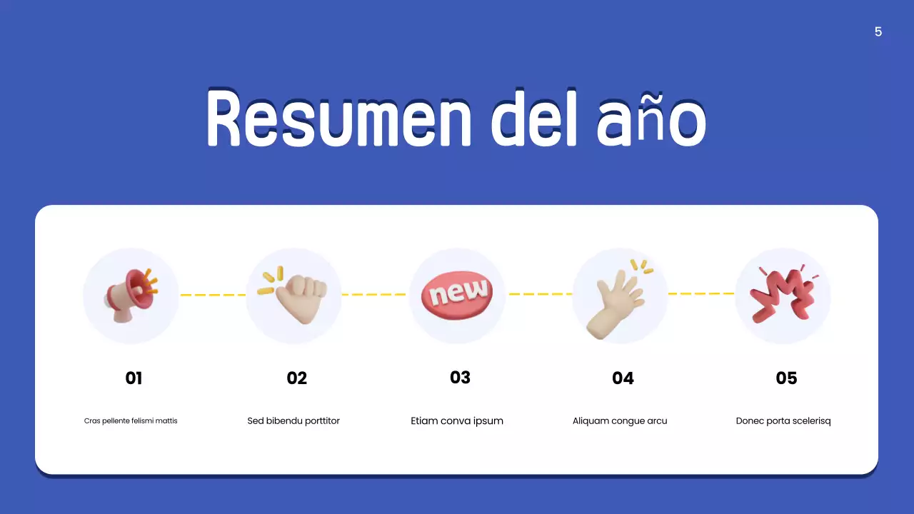 presentación del año nuevo azul moderno