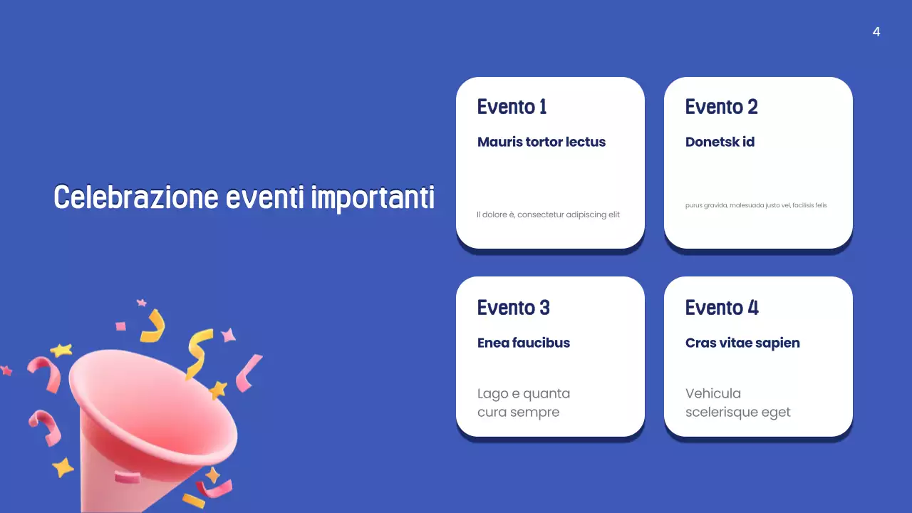 presentazione del capodanno blu moderno