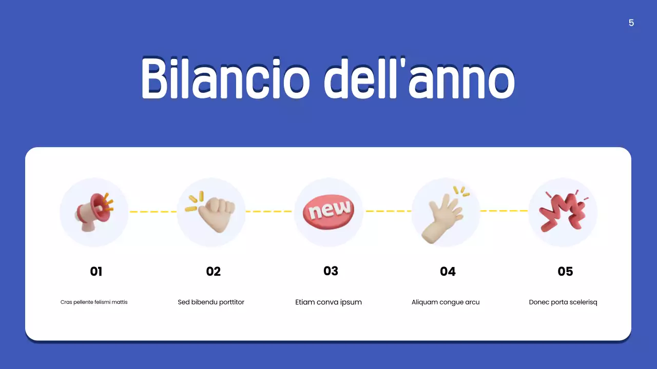 presentazione del capodanno blu moderno