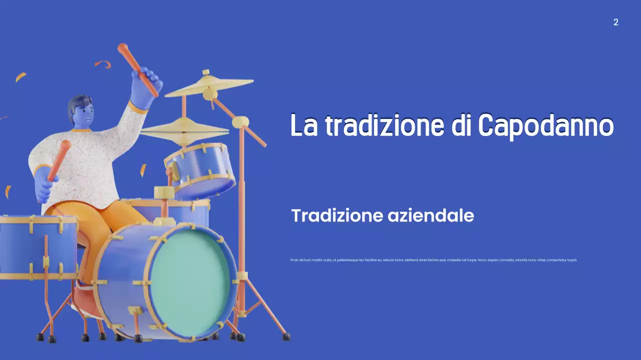 presentazione del capodanno blu moderno