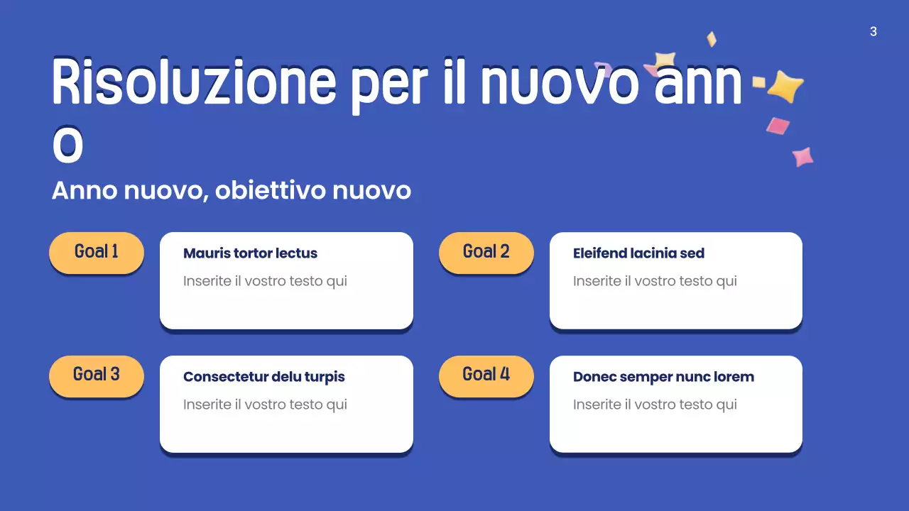 presentazione del capodanno blu moderno