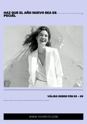 amarillo moderno promoción de año nuevo