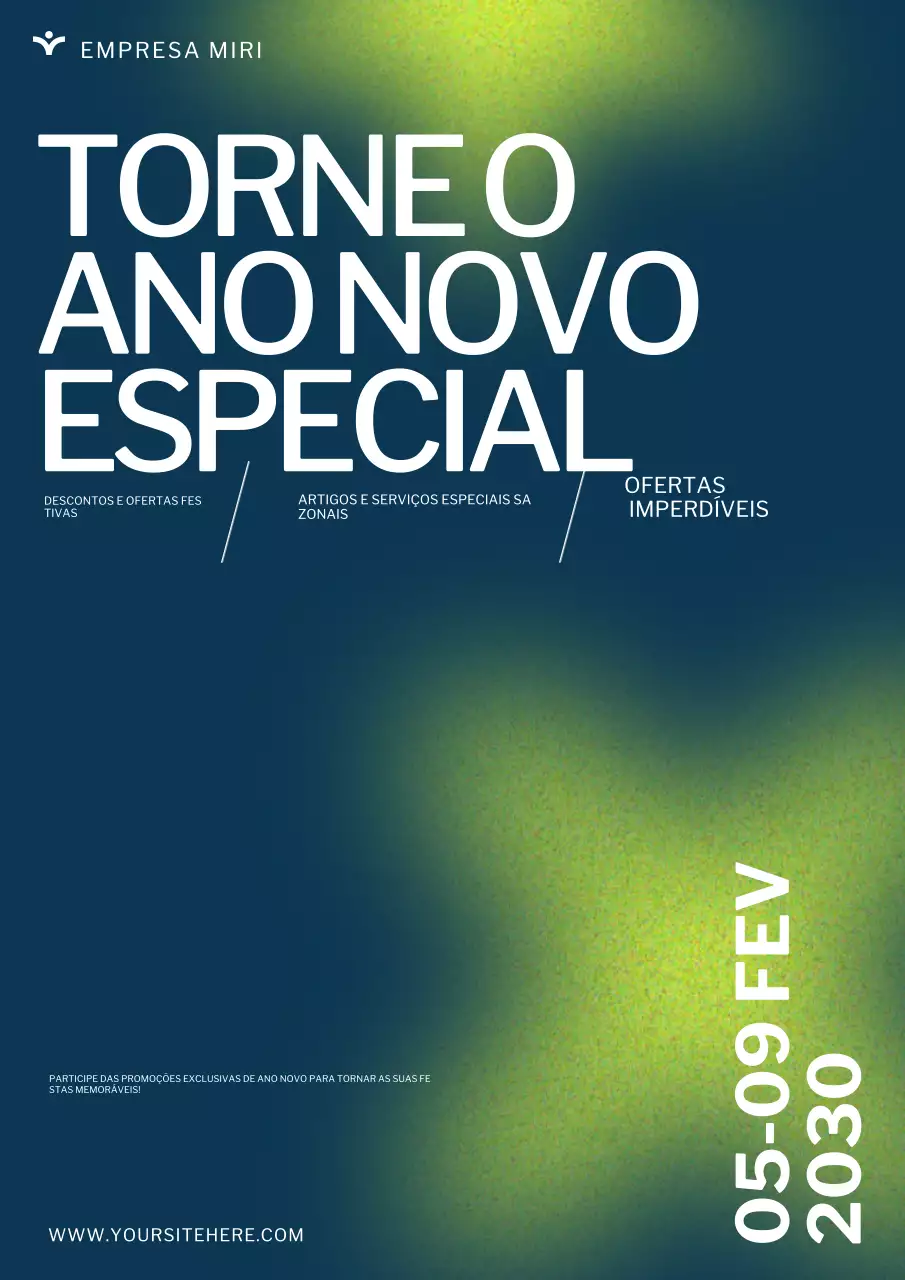 promoção ano novo verde e moderno