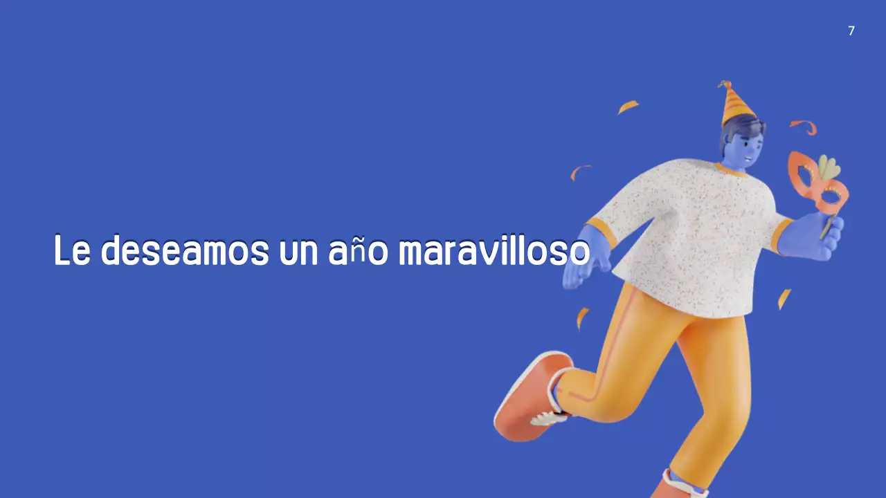 presentación del año nuevo azul moderno