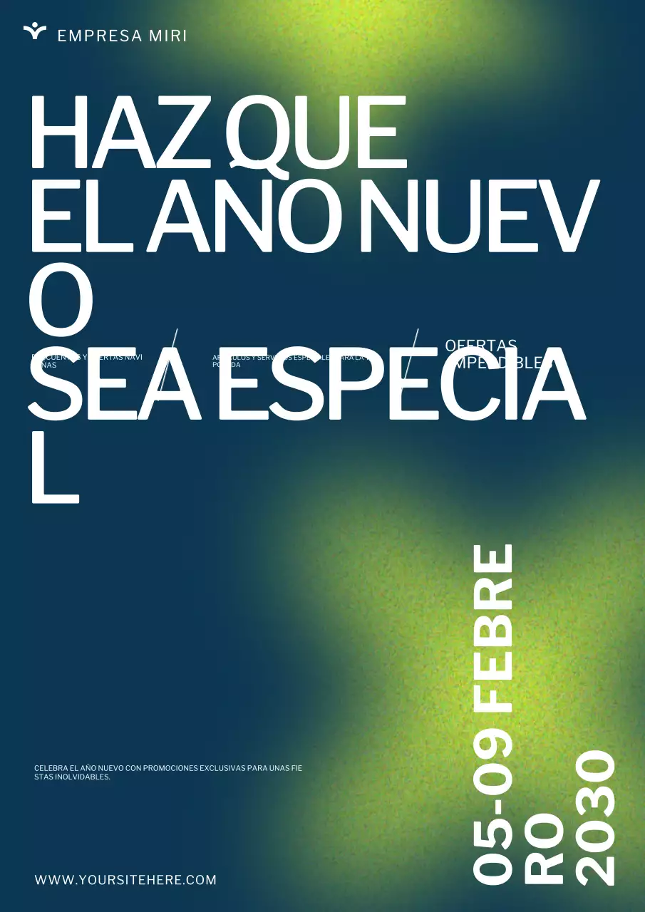 promoción de año nuevo green modern