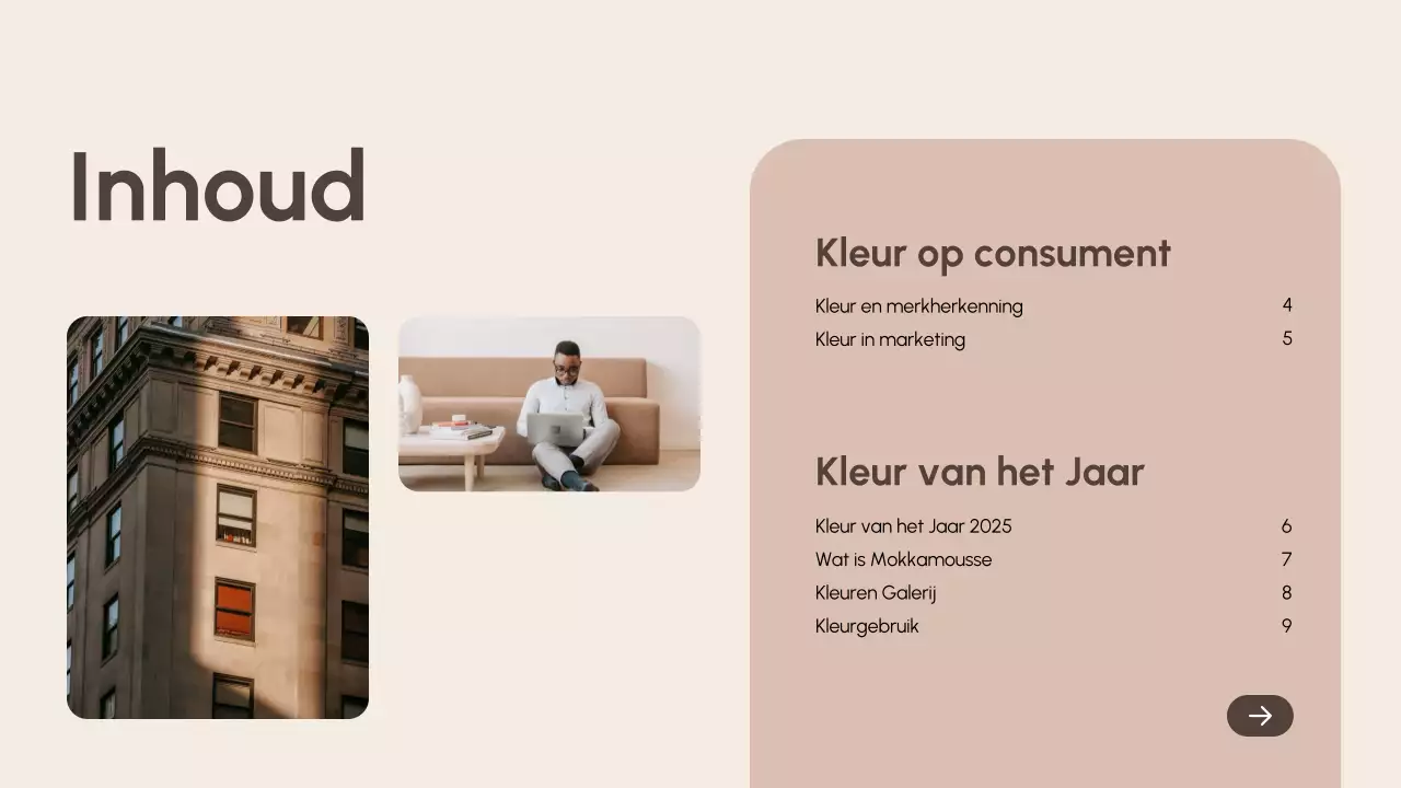 beige moderne kleur rapport document