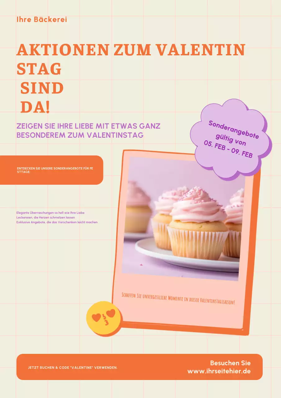 orange moderne Bäckerei Förderung