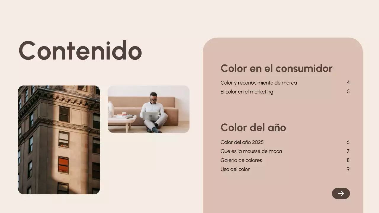 beige color moderno informe documento