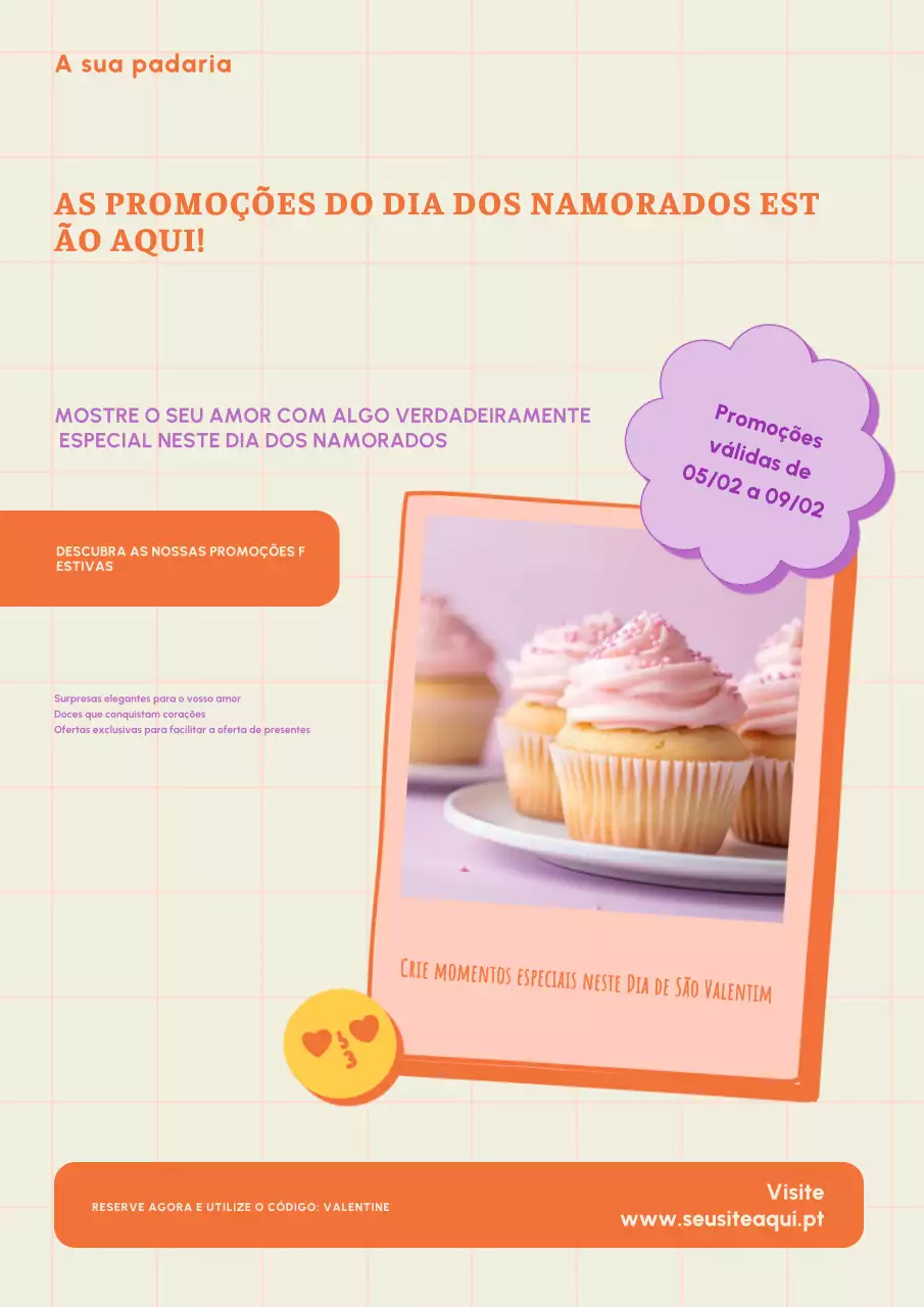 promoção padaria moderna laranja