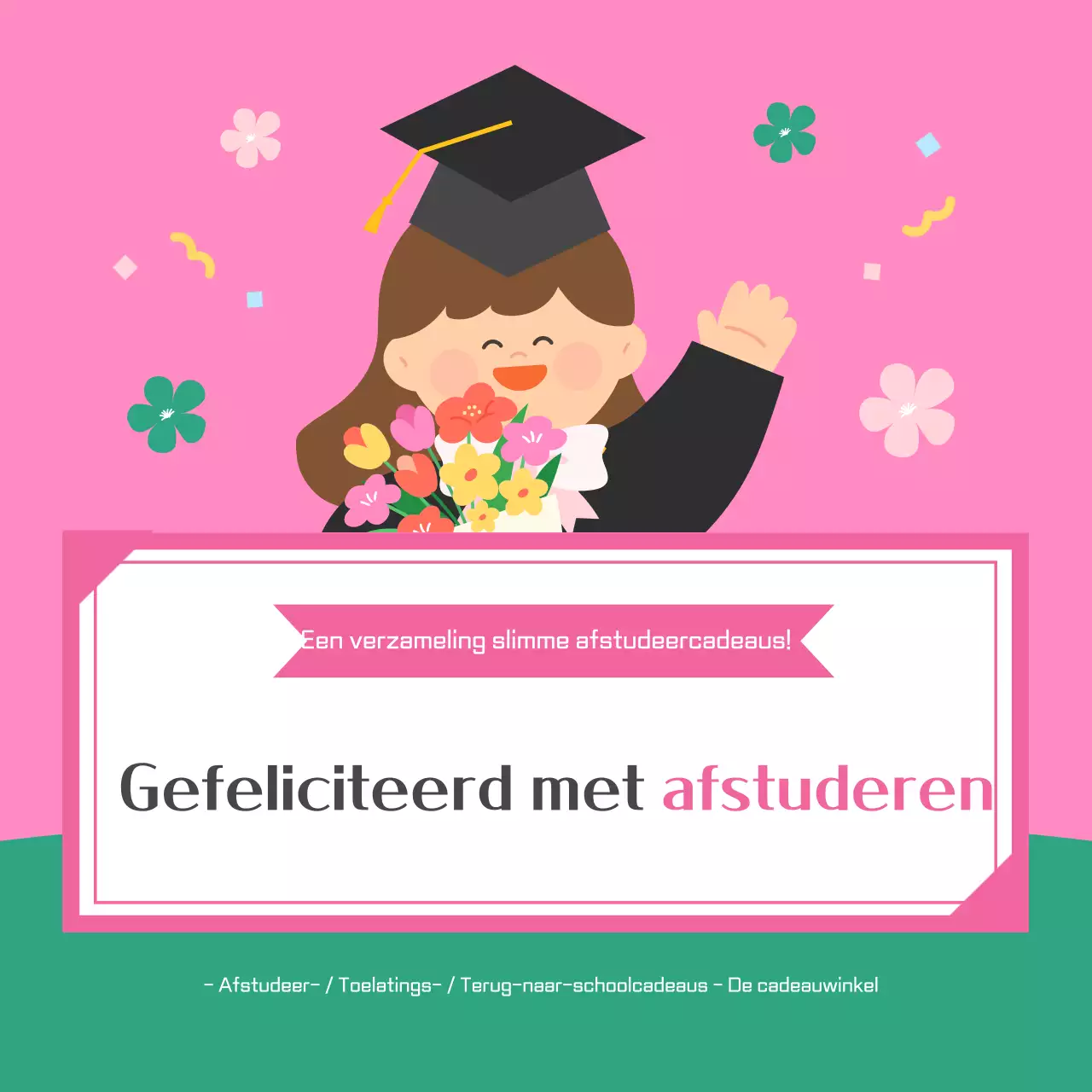 Afstuderen in roze