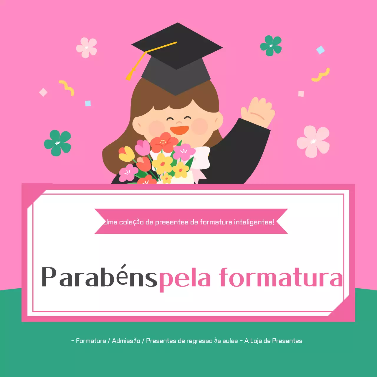 Graduação em cor-de-rosa