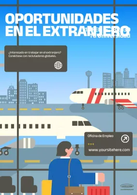 blue modern career event anuncio