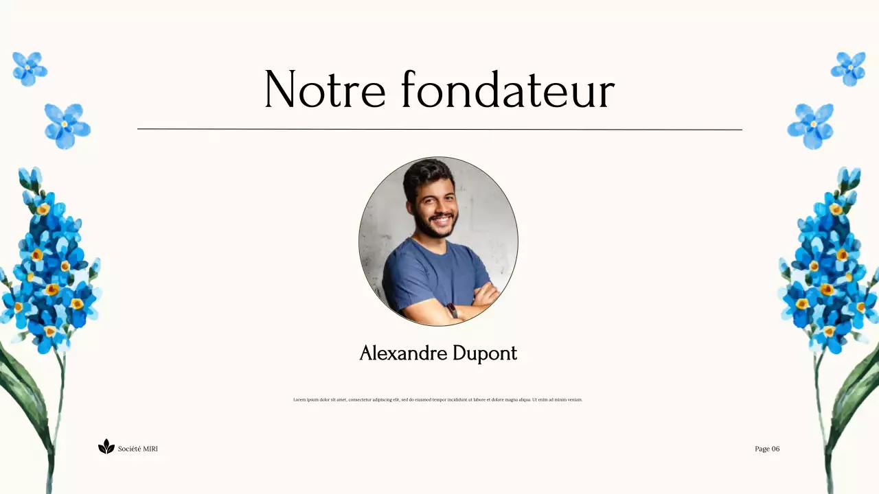 Blue Floral Nonprofit Sustainable Earth Presentation (Présentation de la Terre durable)