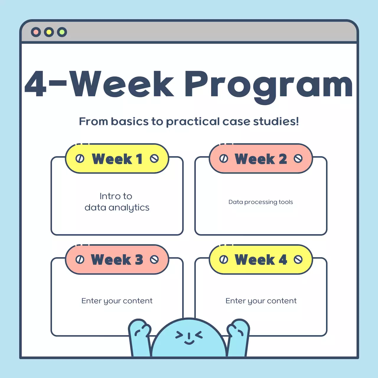 Cartaz de recrutamento giro em azul claro