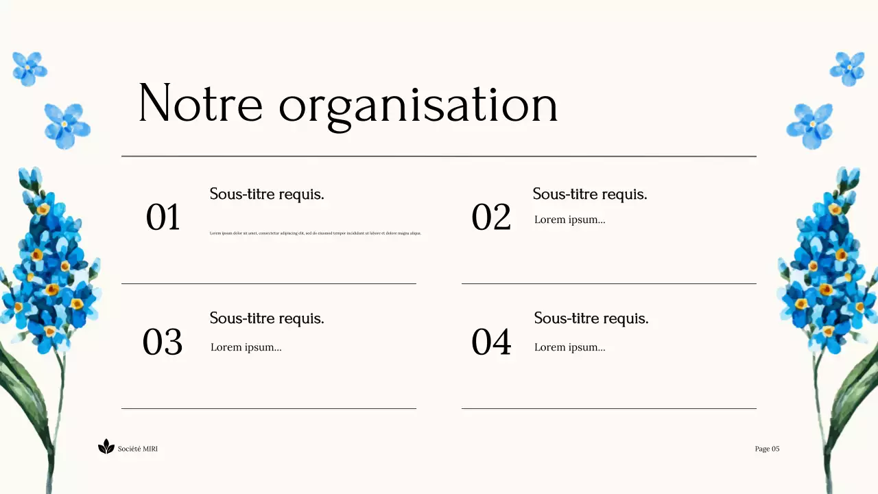 Blue Floral Nonprofit Sustainable Earth Presentation (Présentation de la Terre durable)