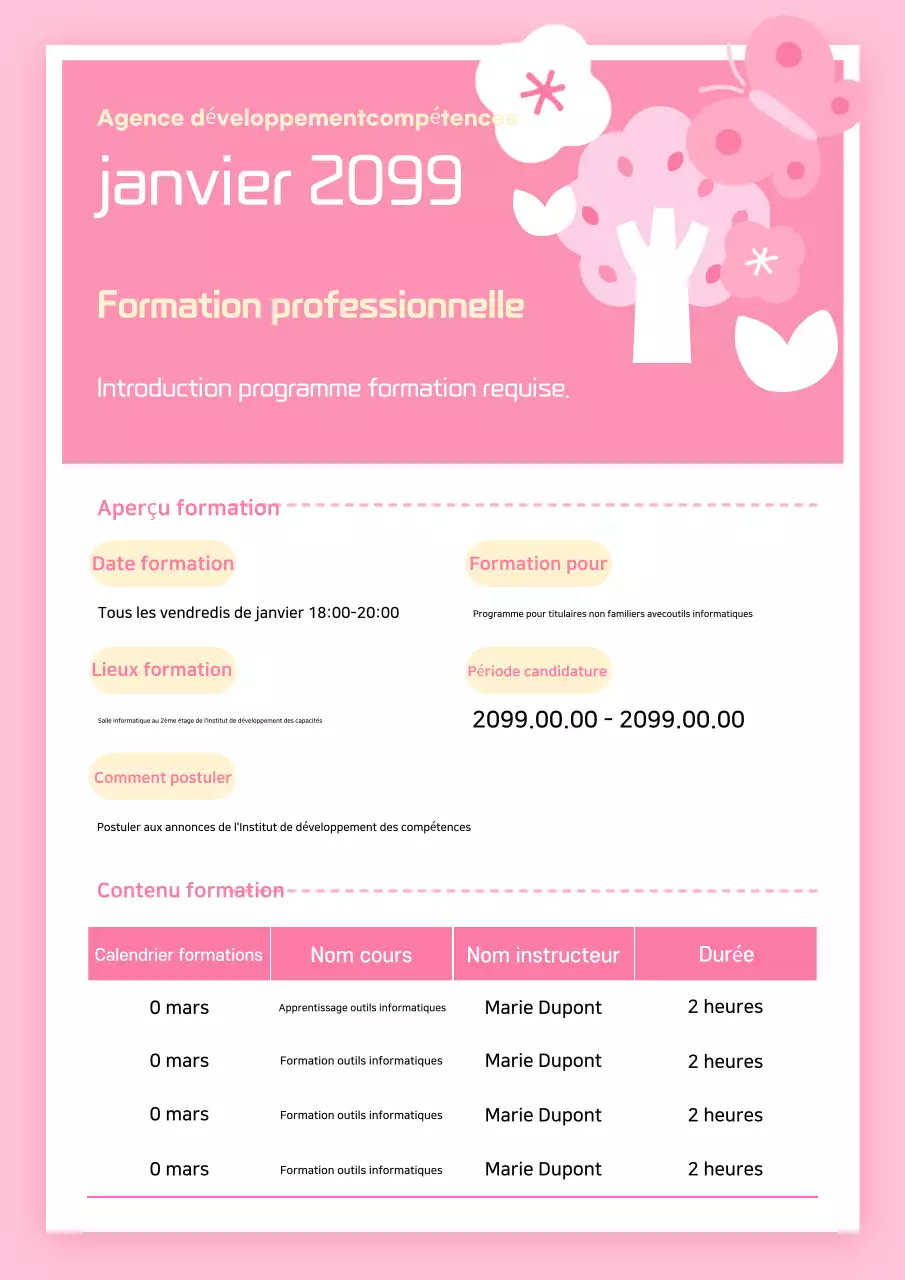 Annonces saisonnières mauves