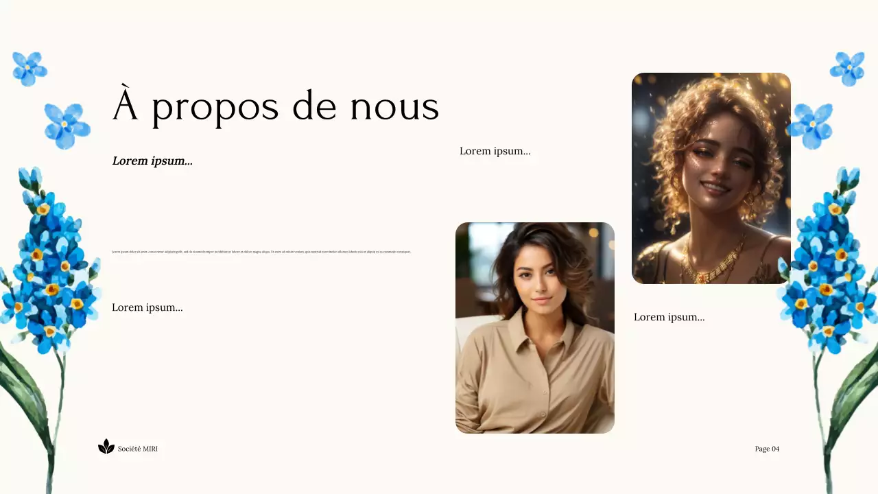 Blue Floral Nonprofit Sustainable Earth Presentation (Présentation de la Terre durable)