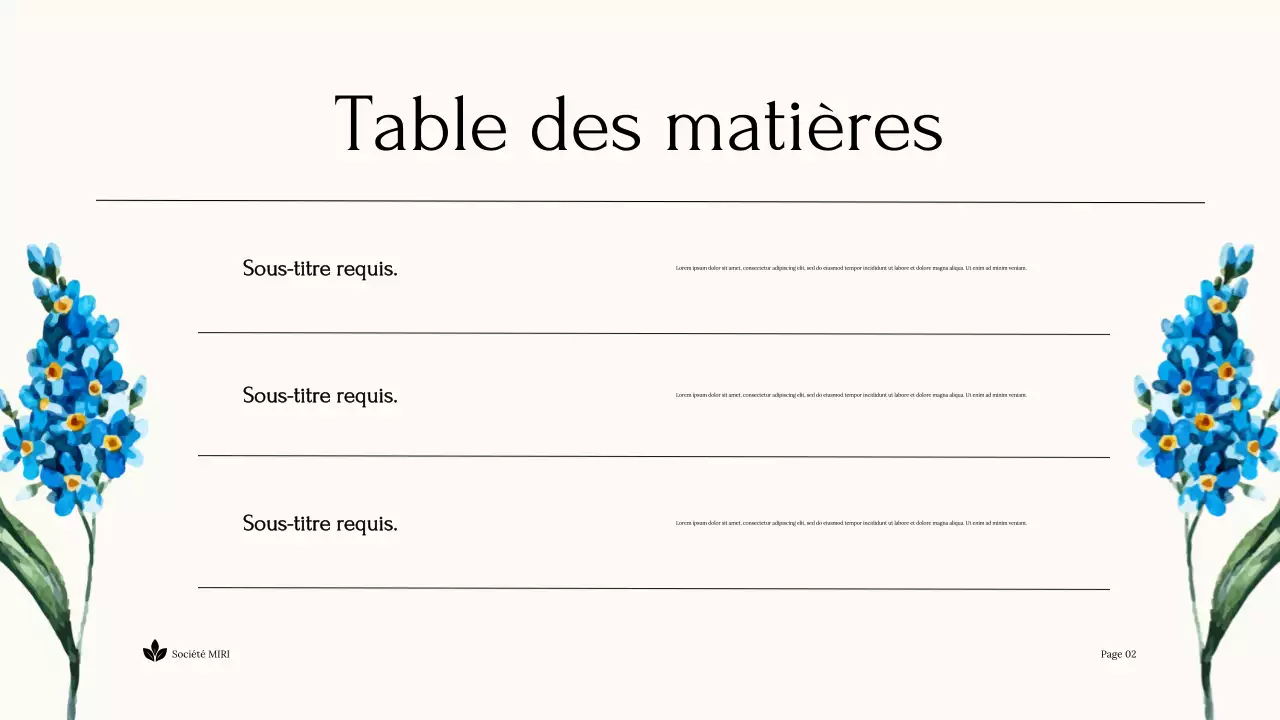 Blue Floral Nonprofit Sustainable Earth Presentation (Présentation de la Terre durable)