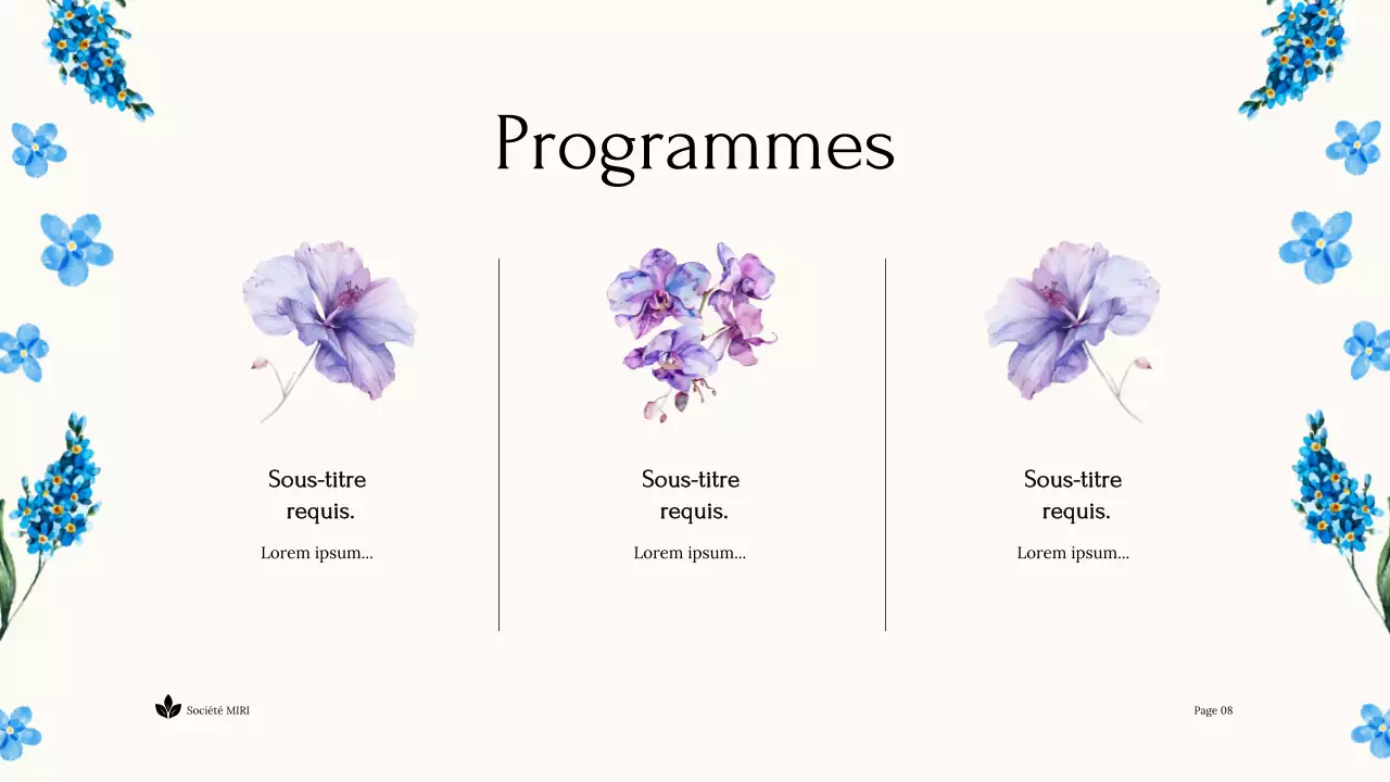 Blue Floral Nonprofit Sustainable Earth Presentation (Présentation de la Terre durable)