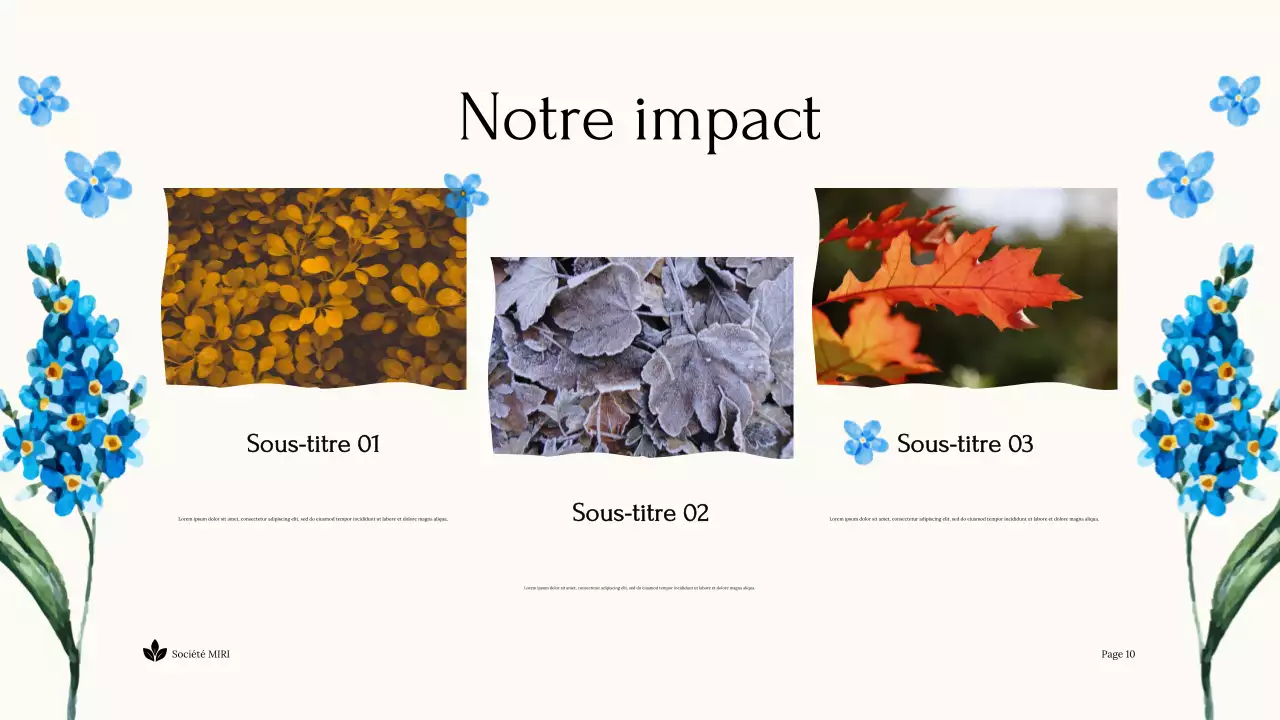 Blue Floral Nonprofit Sustainable Earth Presentation (Présentation de la Terre durable)