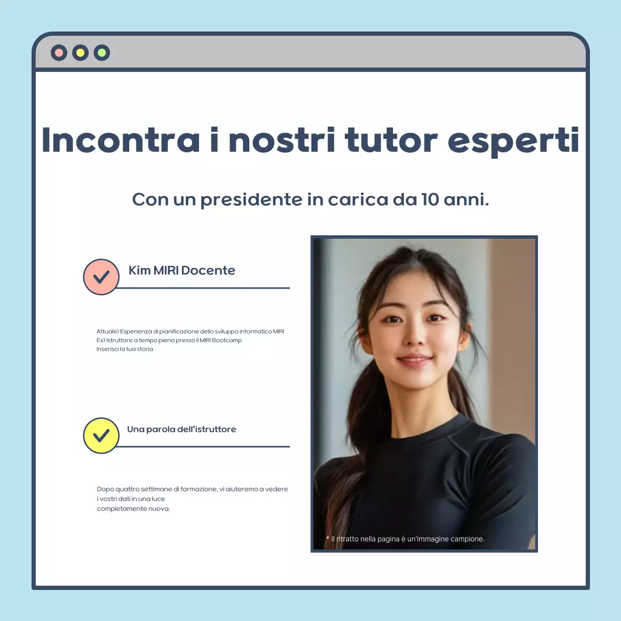 Simpatico poster di reclutamento in azzurro