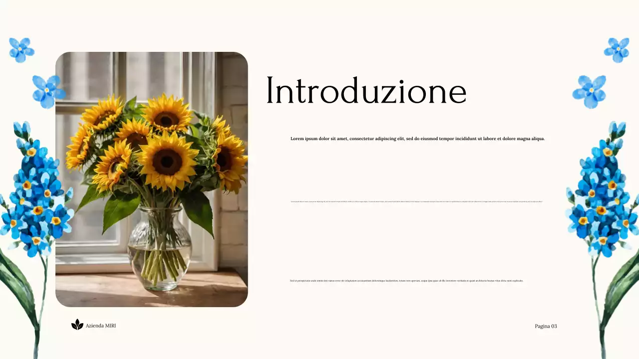 Blue Floral Nonprofit Presentazione della Terra Sostenibile