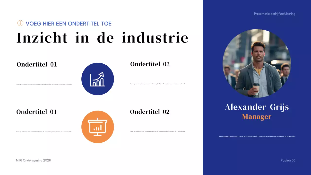 Blue Modern Bedrijfsadvies Presentatie