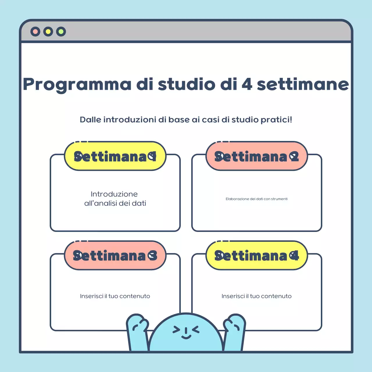 Simpatico poster di reclutamento in azzurro