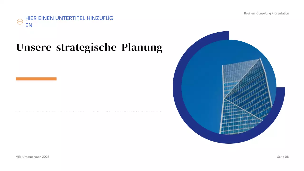 Blue Modern Business Consulting Präsentation