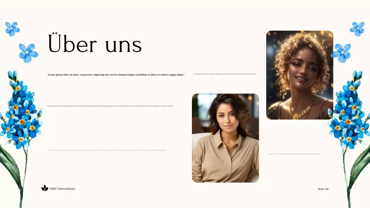 Blue Floral Nonprofit Präsentation Nachhaltige Erde