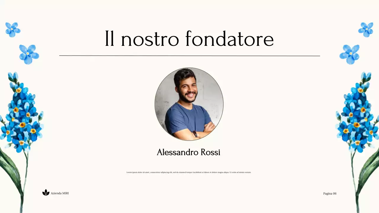 Blue Floral Nonprofit Presentazione della Terra Sostenibile