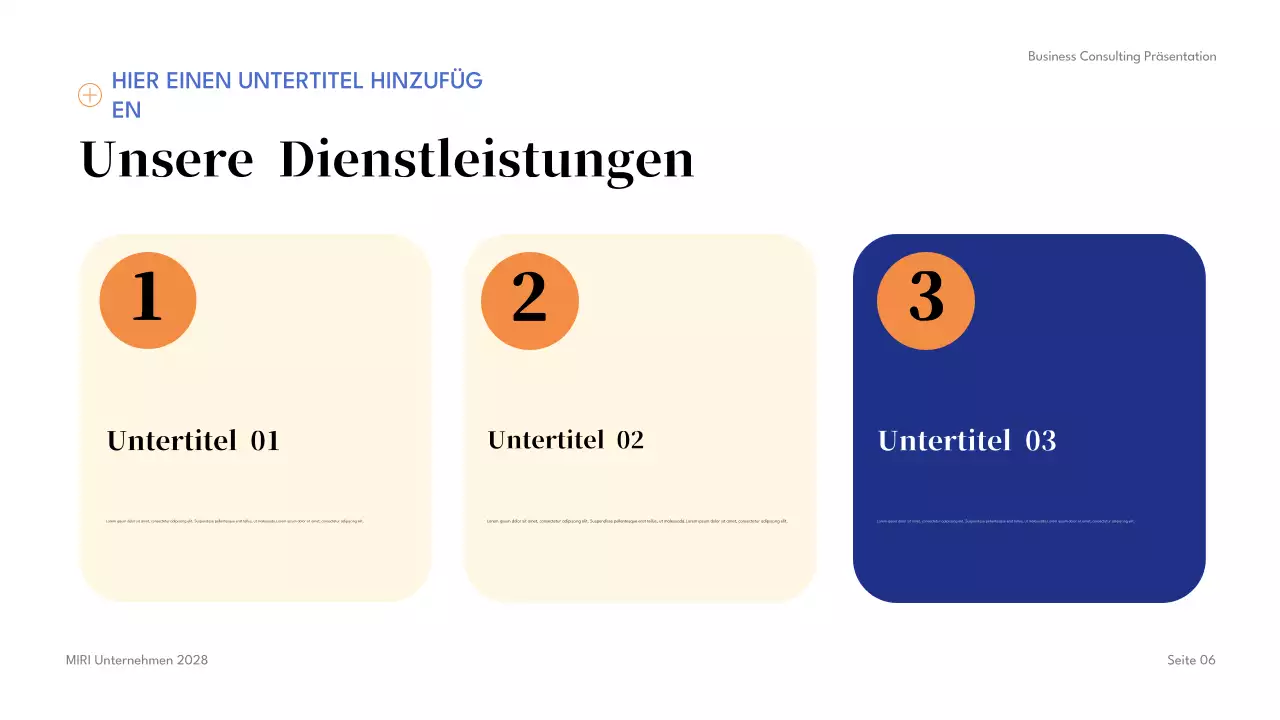 Blue Modern Business Consulting Präsentation