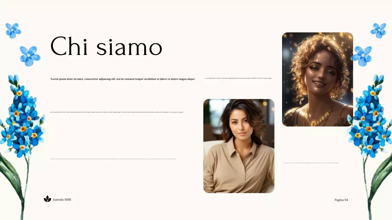 Blue Floral Nonprofit Presentazione della Terra Sostenibile