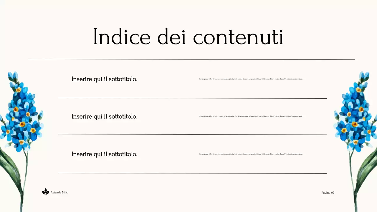 Blue Floral Nonprofit Presentazione della Terra Sostenibile