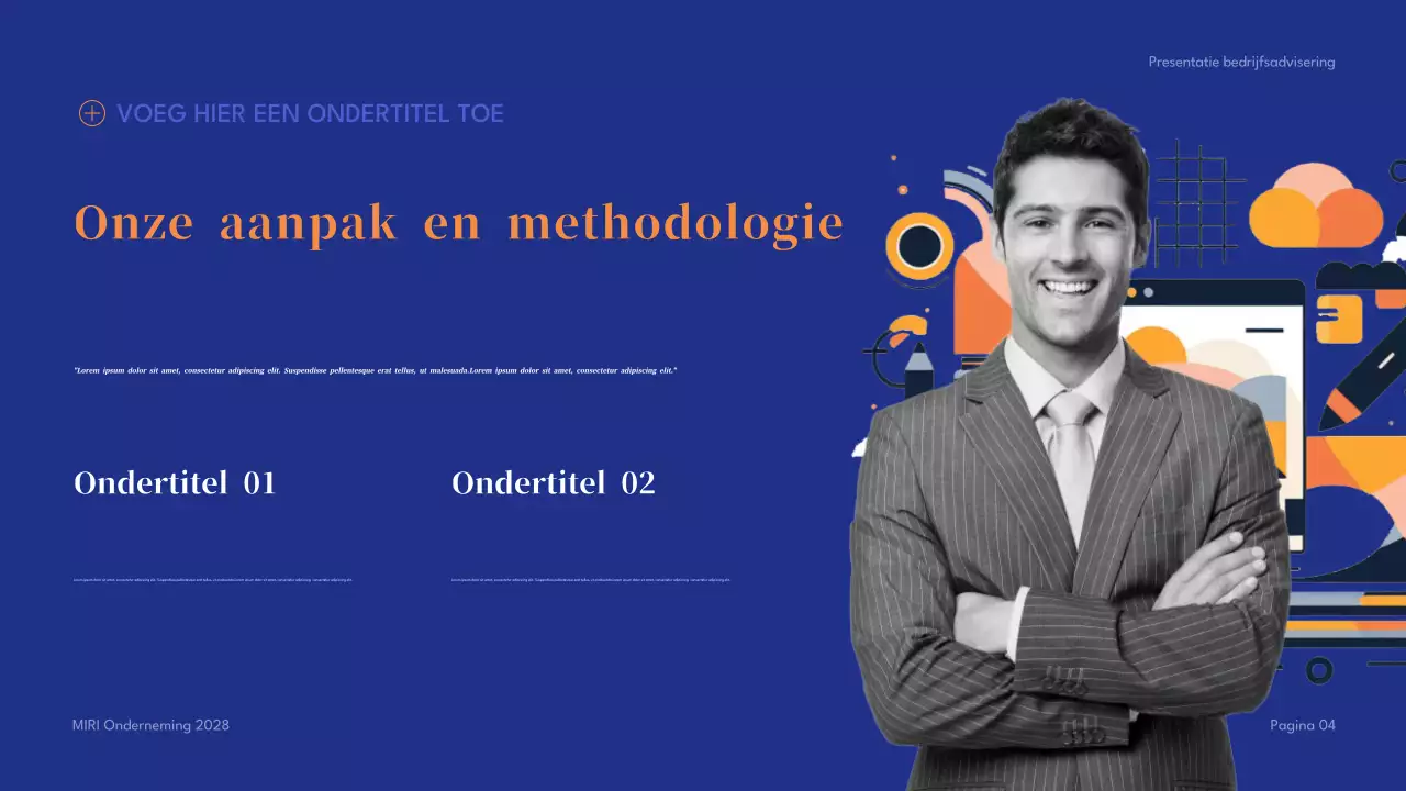 Blue Modern Bedrijfsadvies Presentatie