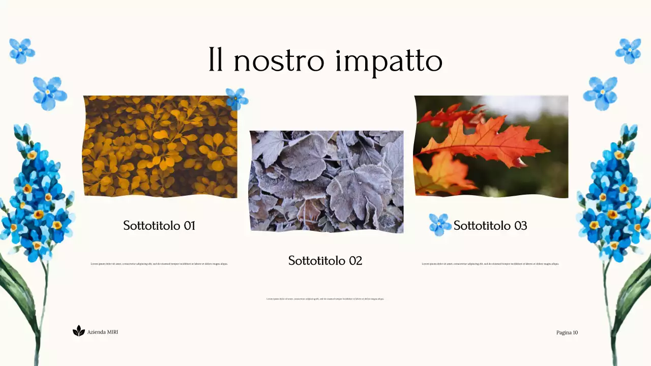 Blue Floral Nonprofit Presentazione della Terra Sostenibile