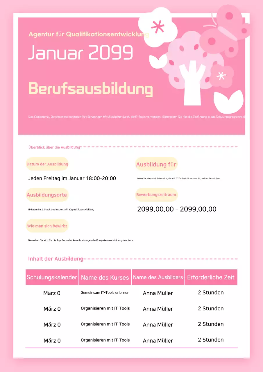 Mauve Saisonale Ankündigungen