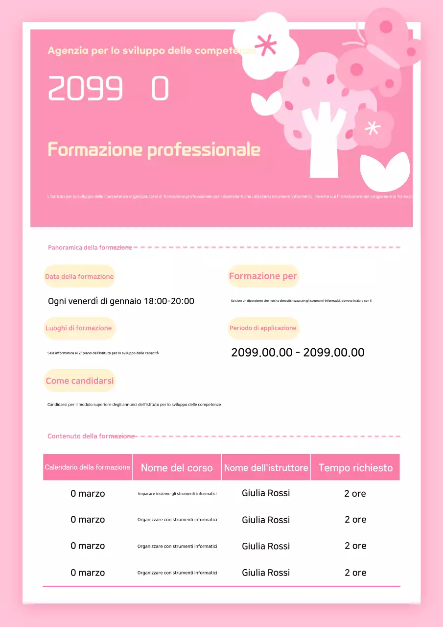 Annunci stagionali in malva